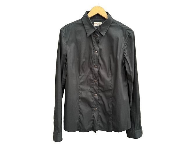 Prada Camicia Slim Fit in Cotone Nero 