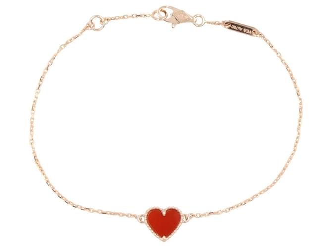 Pulseira Sweet Heart em Cornalina Van Cleef & Arpels Vermelho Dourado 