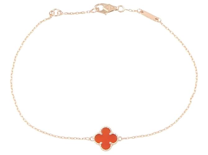 Pulseira Sweet Alhambra em cornalina Van Cleef & Arpels Vermelho Dourado 