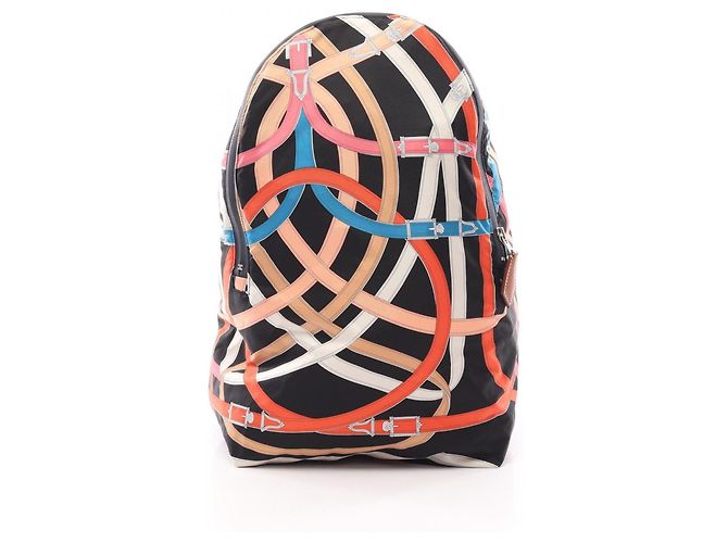 Hermès Hermes AirSilk Cavalcadour Backpack Black Multiple colors