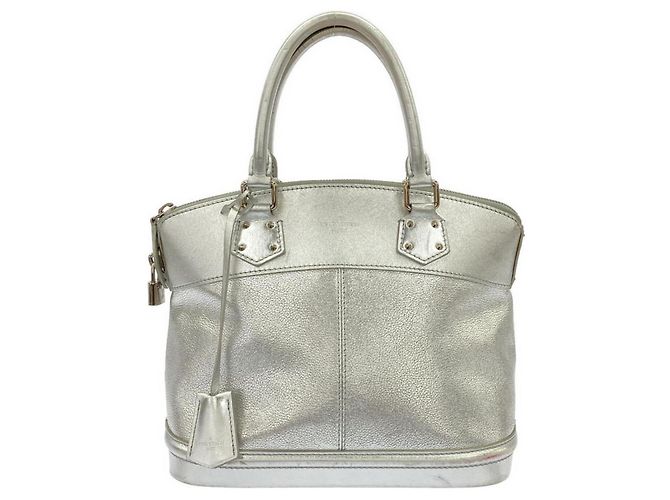 Sac à main Louis Vuitton Suhali Lockit PM Argenté