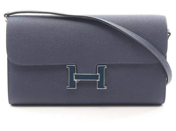 Hermès Borsa a tracolla Hermes Constance Long To Go Blu navy 