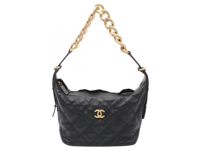 Sac Hobo Matelassé Chanel Noir
