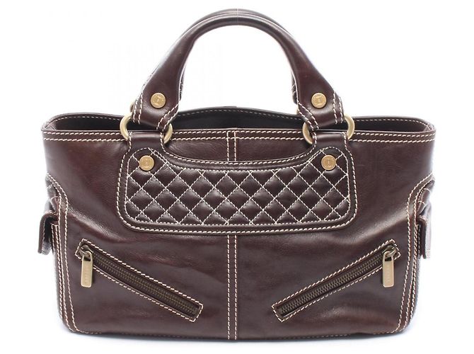 Céline Bolsa Celine Boogie Bag Marrom