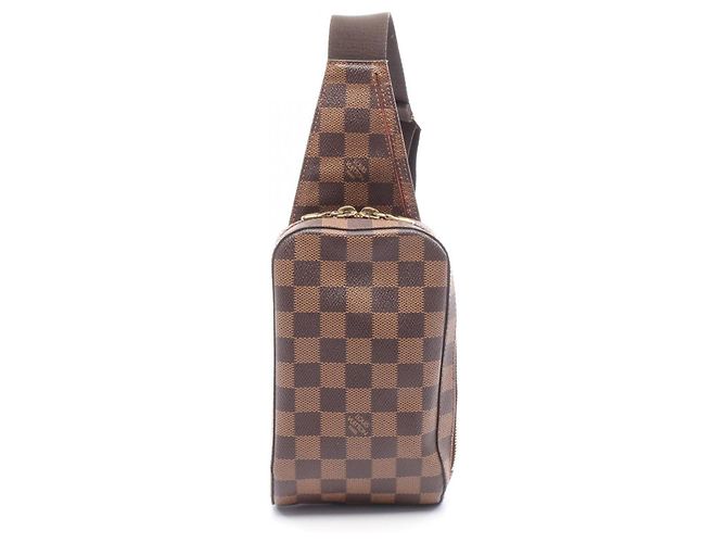 Bolsa de cintura Louis Vuitton Geronimos Marrom Damier ebene