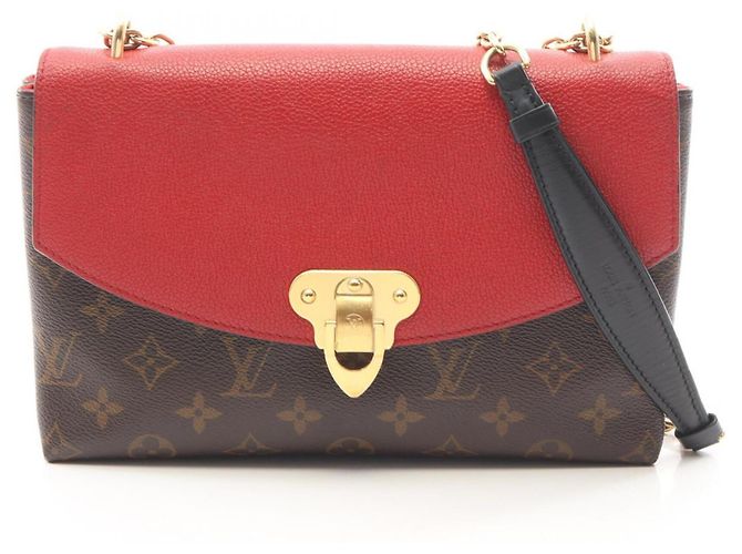 Bolsa de Ombro Louis Vuitton Saint Placido Monogram Cerise Marrom Vermelho Fuschia Monograma