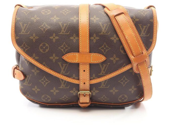 Borsa a Spalla Louis Vuitton Saumur 30 Marrone