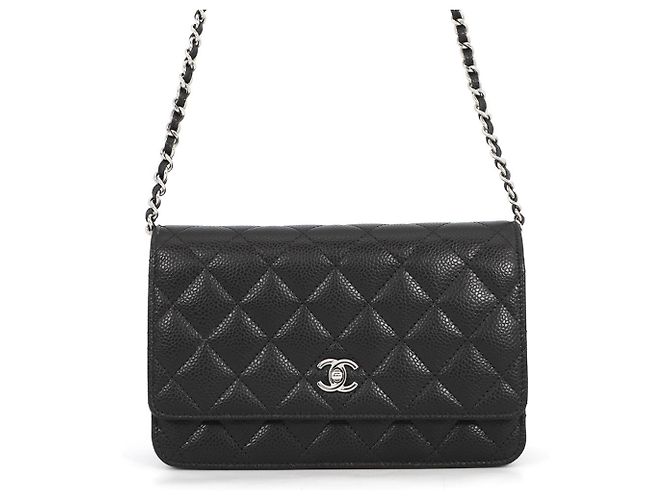 Cartera con cadena Chanel Matelassé negra Negro