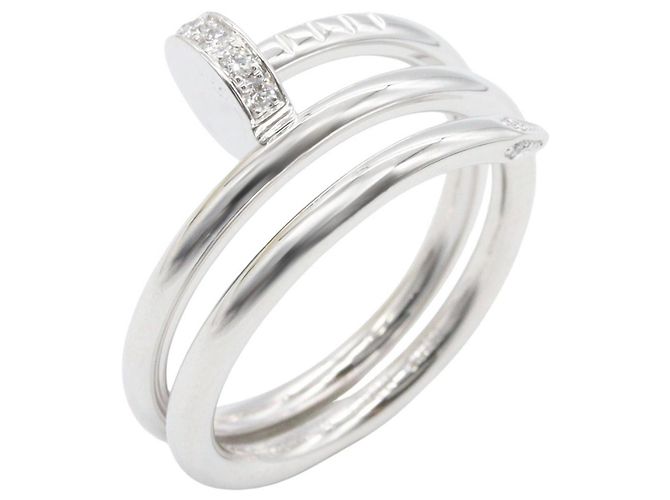 Cartier Juste un Clou Double Diamond Ring in 18K Weißgold Silber