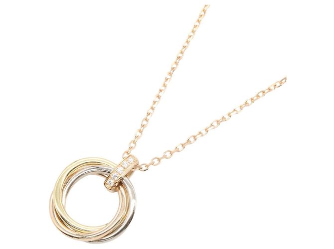 Collar Trinity Cartier Plata Dorado