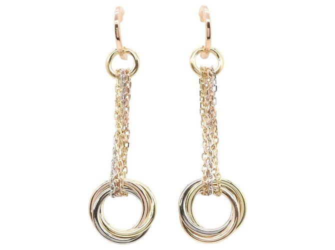Pendientes Trinity de Cartier Plata Dorado
