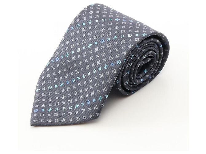 Louis Vuitton Blue Multicolor Silk Cravat Multiple colors