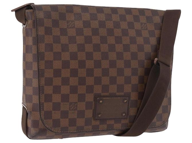 LOUIS VUITTON Borsa a tracolla Damier Ebene Brooklyn MM N51211 LV Auth 184412