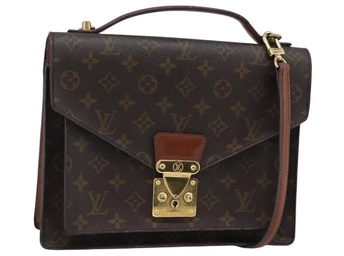 LOUIS VUITTON Borsa Monogram Monceau 28 M51185 LV Auth ka4910 Monogramma