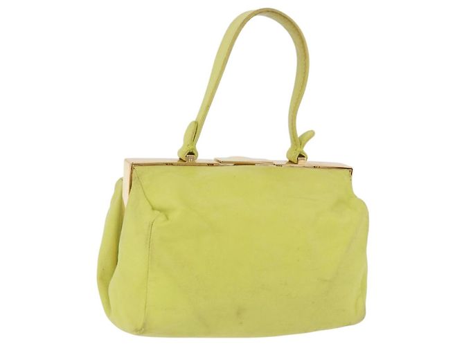 Pochette en cuir Miu Miu Vert Or Auth bs35699A Doré
