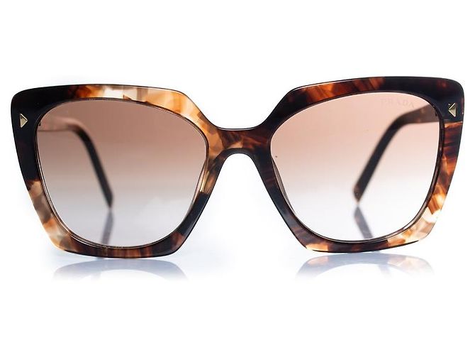 Prada, occhiali da sole oversize marroni Marrone 