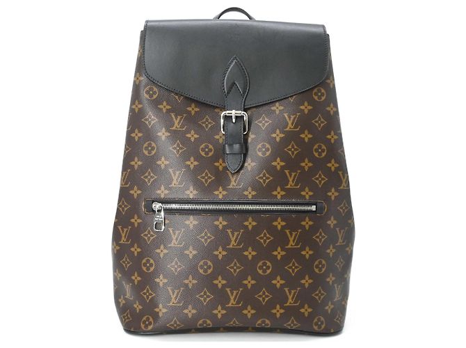 Louis Vuitton Monogram Macassar Parc Backpack Brown Black