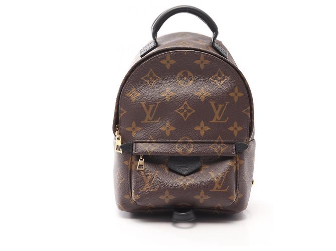 Louis Vuitton Palm Springs Mini Monogram Backpack Brown Black