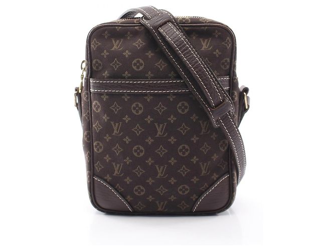 Bolsa Louis Vuitton Pochette Danube Monogram Mini Lin Ebene Marrom Damier ebene