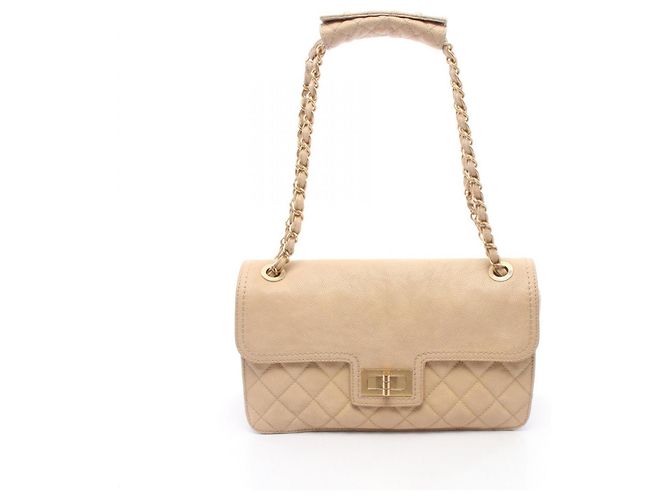 Borsa a Spalla Chanel 2.55 Matelassé Beige