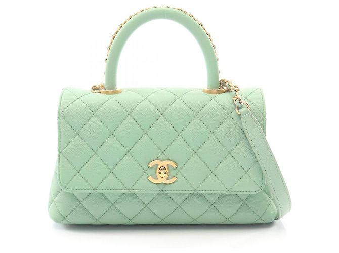 Borsa Chanel Coco Handle Flap Verde 