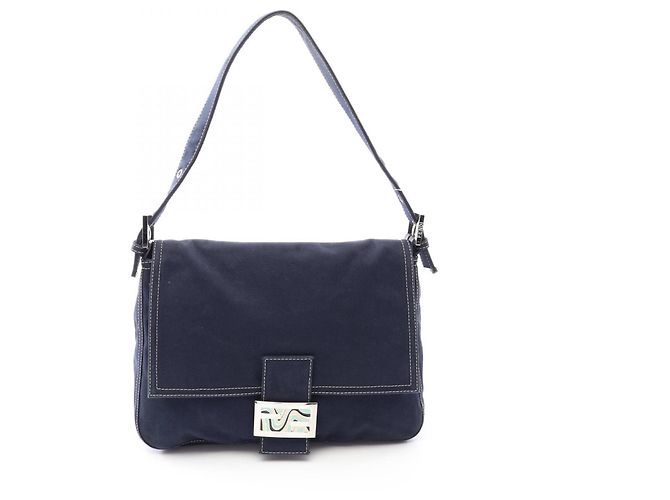 Fendi Mamma Bucket Shoulder Bag Navy blue