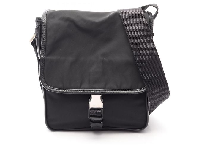 Saffiano Sac à bandoulière/Sac à main Prada VIAGGIO Noir