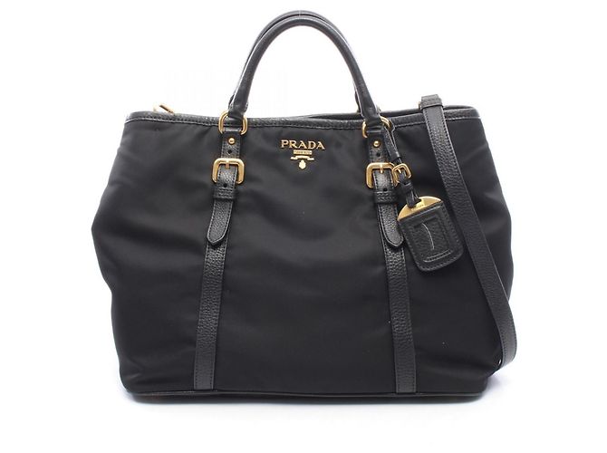 Prada PRADA Logo 2-Way Handtasche Schwarz