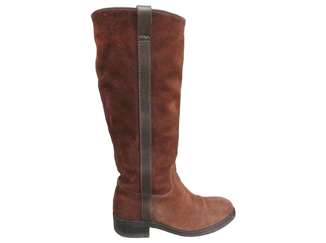 Botas altas Heschung Mary de camurça marrom