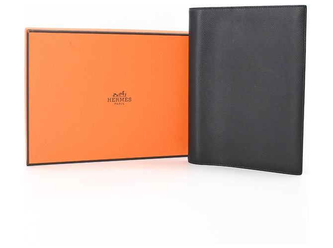 Hermès Hermes Agenda Globe-Trotter Notebook Cover Black