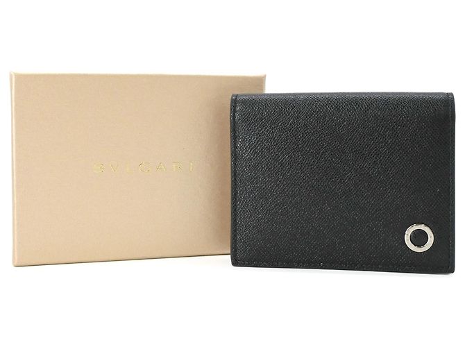 Bulgari Bvlgari Black Leather Card Holder