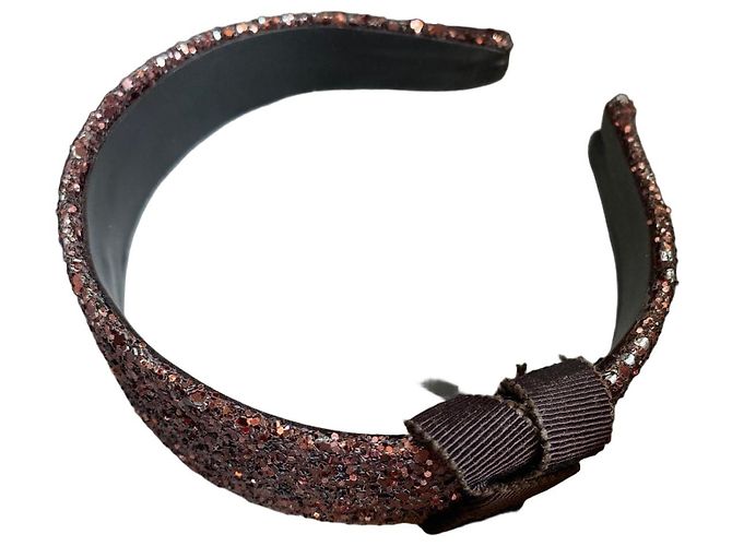 Tiara Miu Miu 2006 Glitter Cor Cotto Marrom