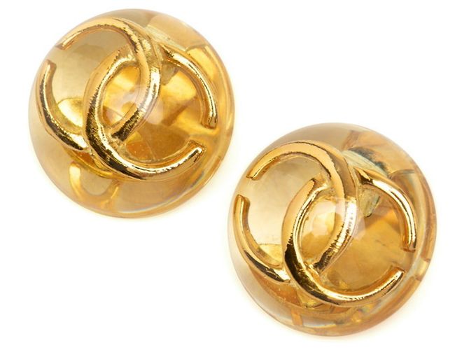 Boucles d'oreilles clip Chanel Coco Mark Doré