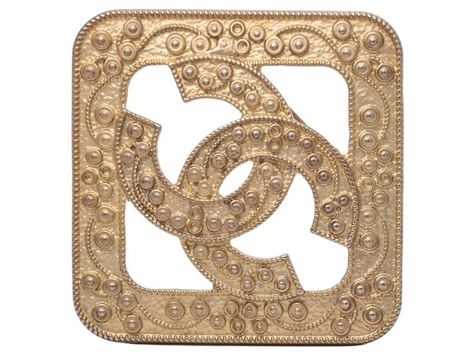 Spilla Chanel Vintage Coco Mark Diamond D'oro