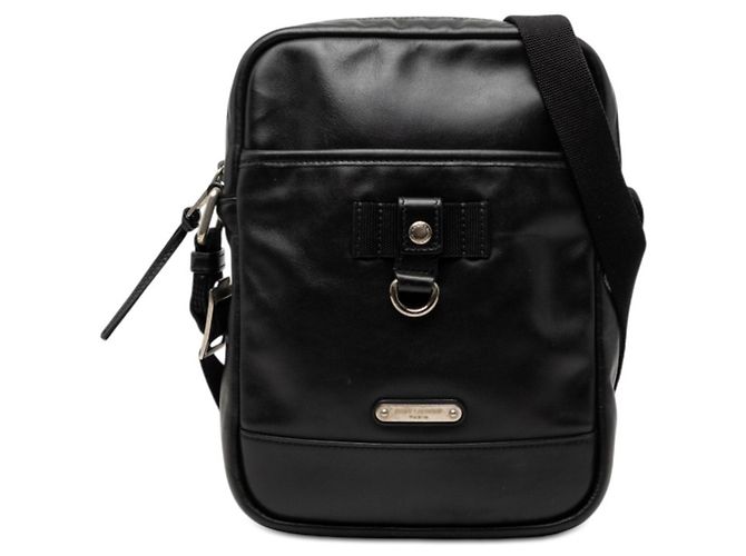 Sac à épaule en cuir noir Saint Laurent
