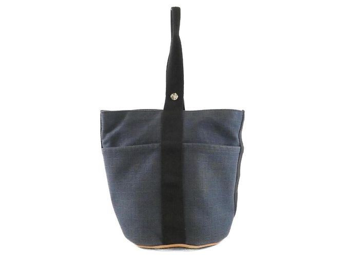 Hermès Borsa Hermes Saxo MM Nero Blu navy
