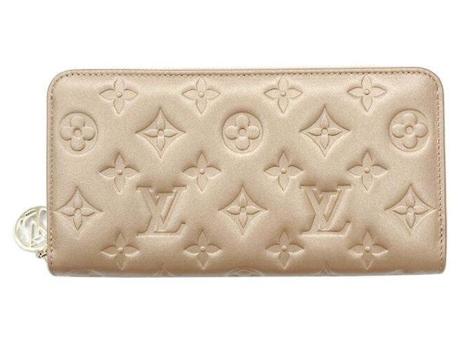 Zippy Louis Vuitton Rose Gold Monogram Long Wallet Golden