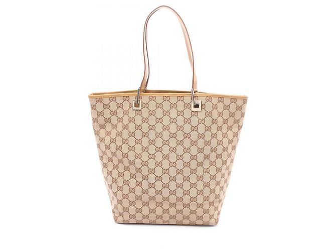 Borsa Tote Gucci GG Canvas beige e marrone
