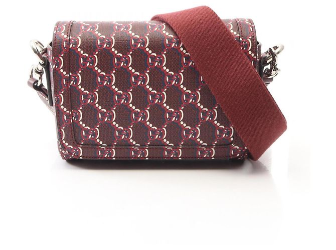 Bolso de Hombro Gucci GG Shadow Burdeos