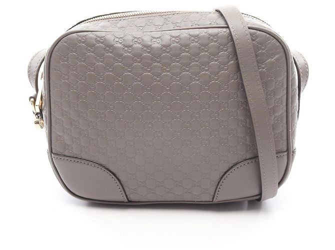 Bolso de hombro Gucci Bree Microguccissima en piel gris Castaño