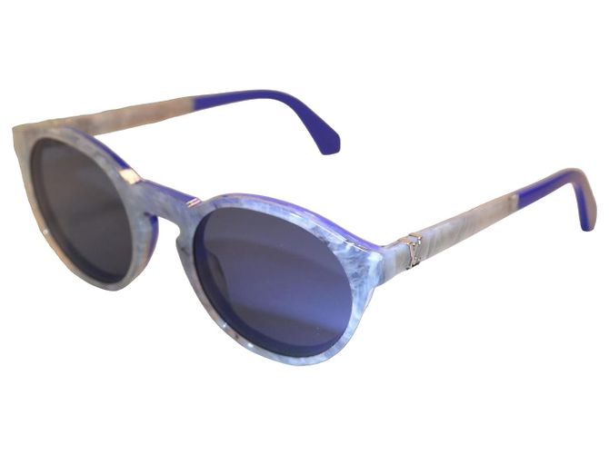Louis Vuitton Denver Sonnenbrille Blau und Grau