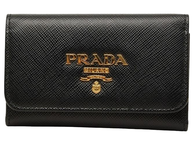 Prada Saffiano 4-Key Case Black