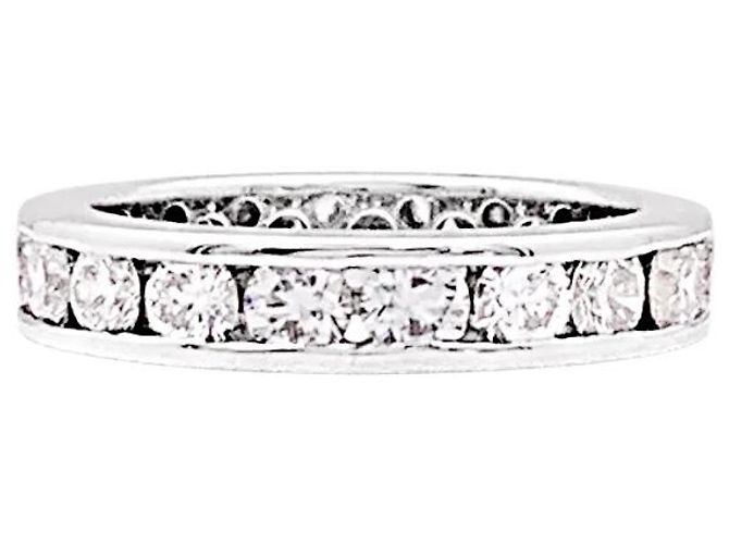 Autre Marque Diamant-Eternity-Ehering, weißgold.