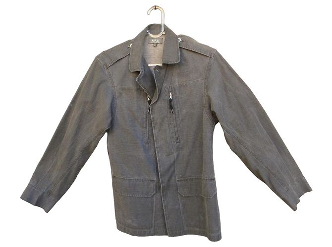 Apc A.P.C. Canvas Jacke Grau