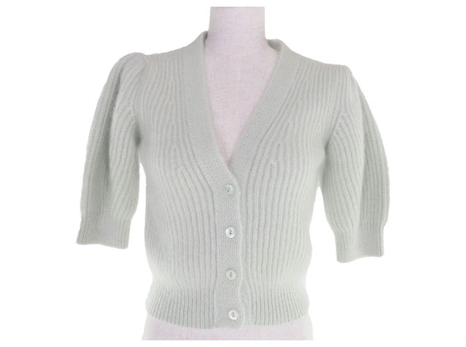 Céline CELINE Mohair-Strickjacke Grün