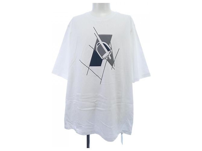 Hermès Hermes ETRIER EN FRAGMENTS Camiseta de algodón Blanco