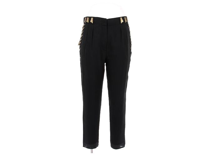 Givenchy Calça preta com ornamentos dourados Preto
