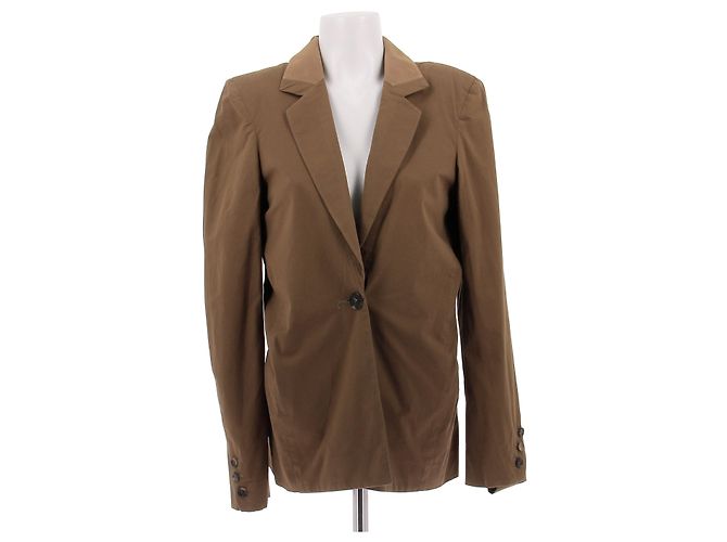 Dior Khaki Brown Wool Jacket Size 44