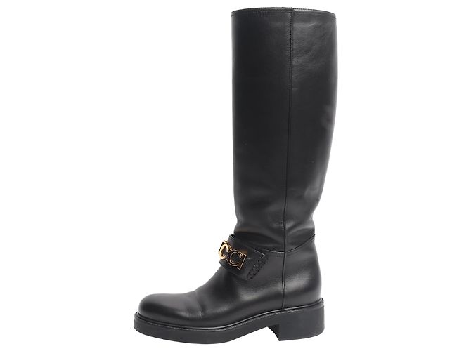 Gucci Schwarze Reitstiefel - Größe EU 36