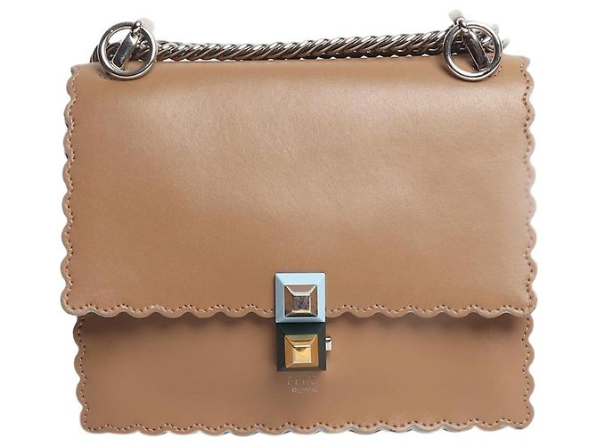 Fendi Bolsa de couro Kan I marrom